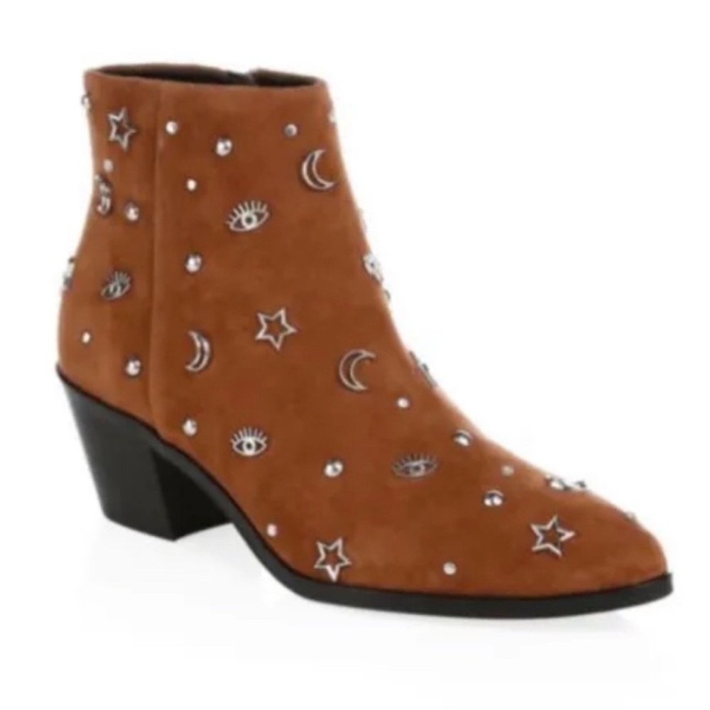 rebecca minkoff brown suede ankle boots